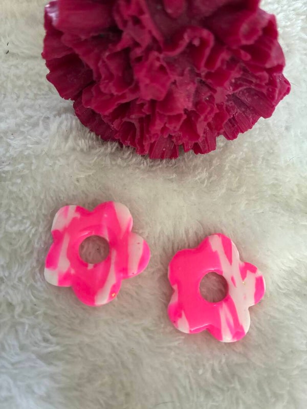 Pampilles fluo rose et blanche