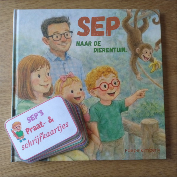 Sep's praat- en schrijfkaartjes (Sep-Naar de dierentuin)