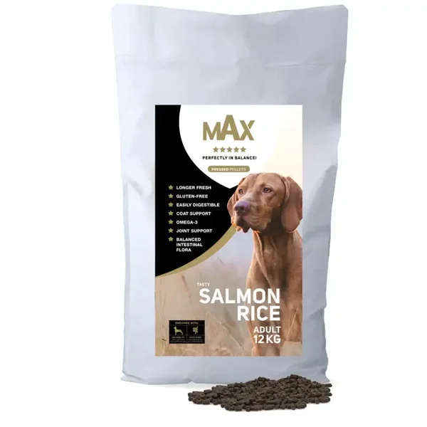 Max Adult Geperste Brokken Zalm & Rijst 12 kg