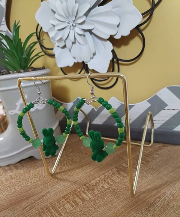 Beaded Hoop Earrings