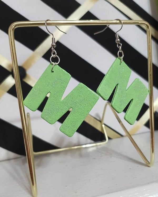 Letter M Earrings