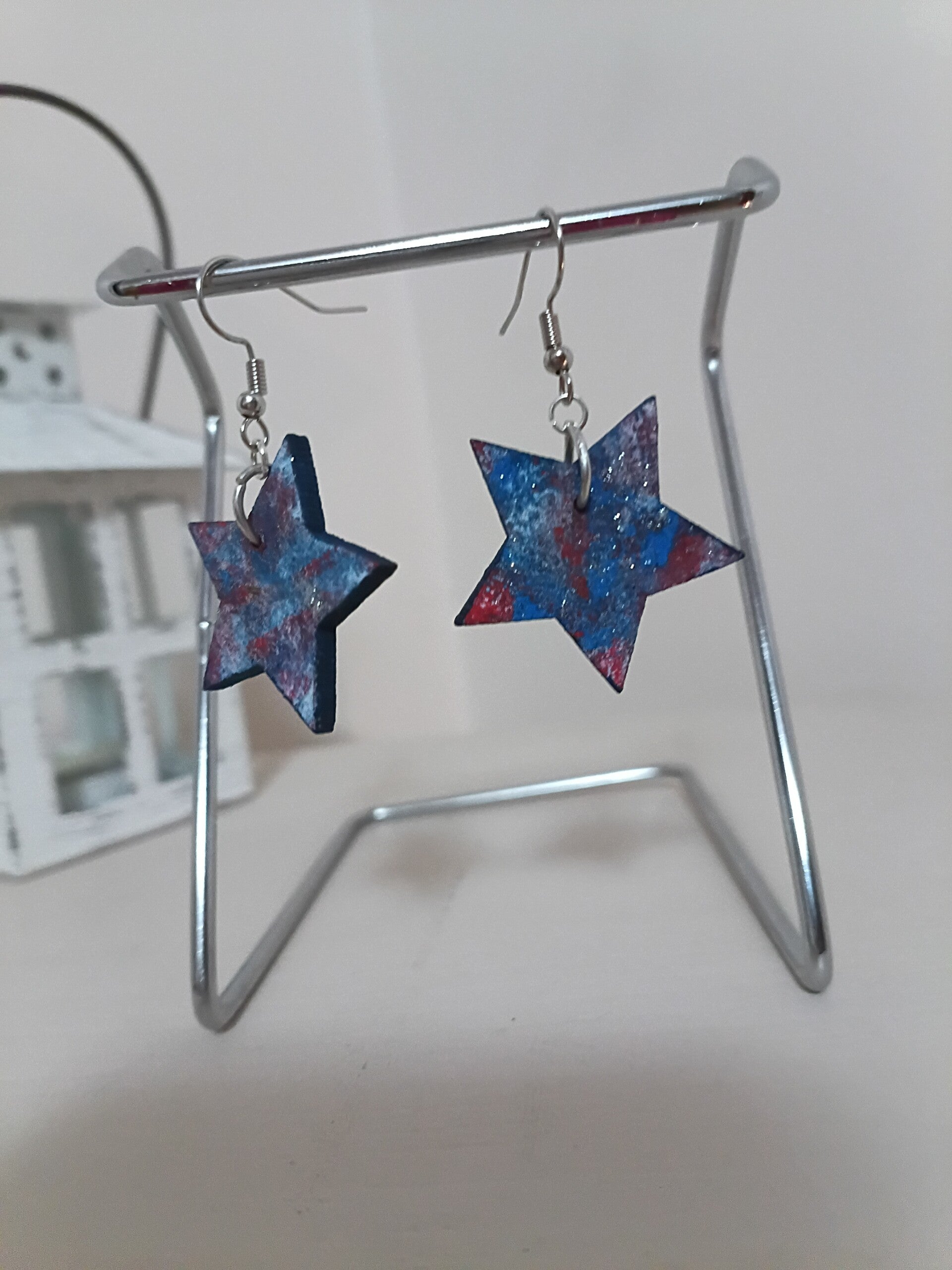 4th of July Star Earrings