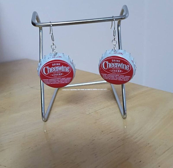 Cheerwine Bottle Cap Earrings