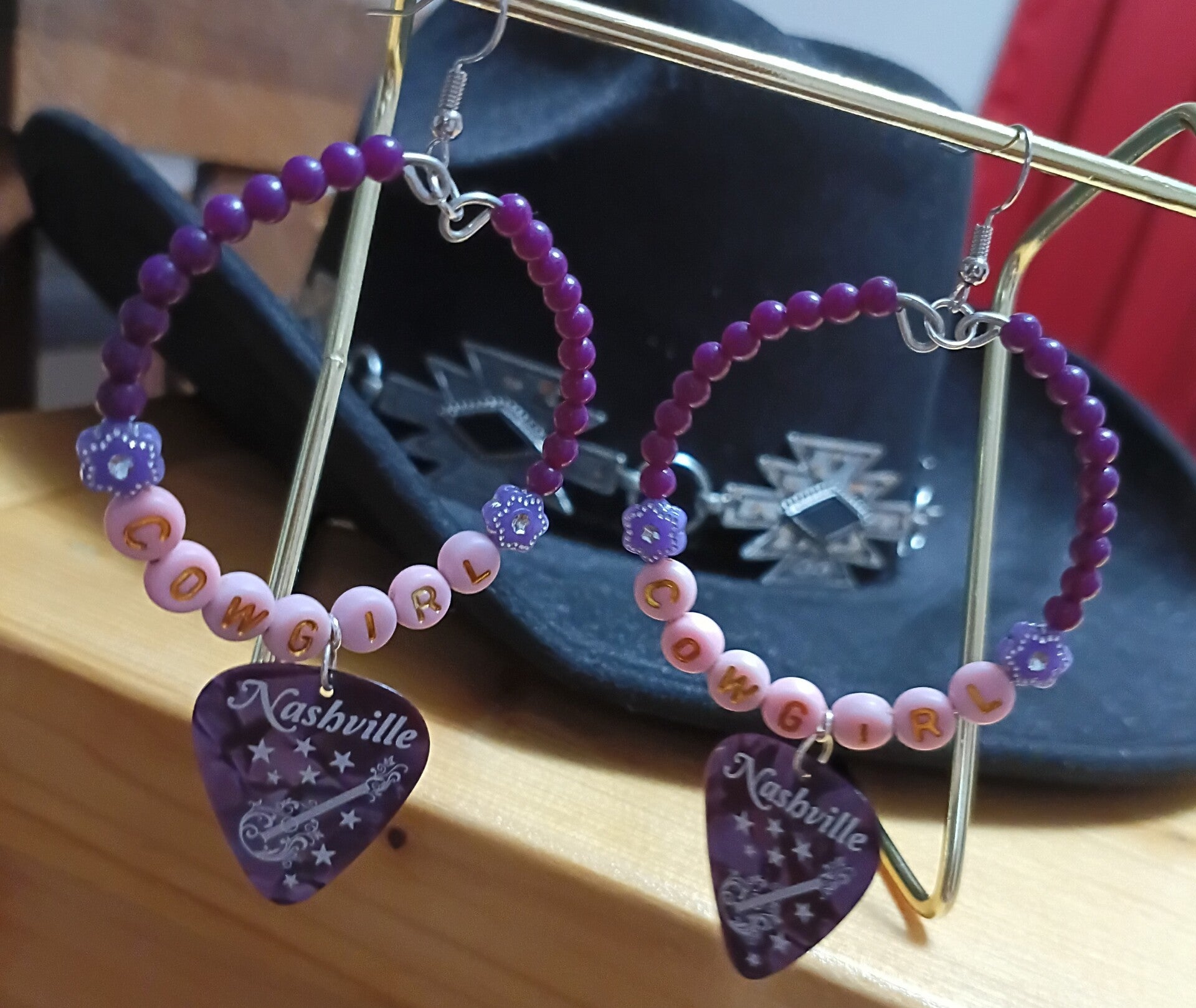 Nashville Cowgirl Beaded Hoop Earrings