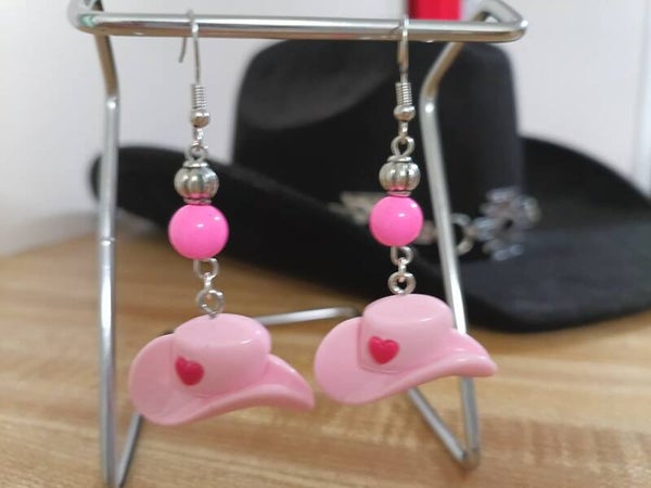 Cowgirl Hat Dangle Earrings