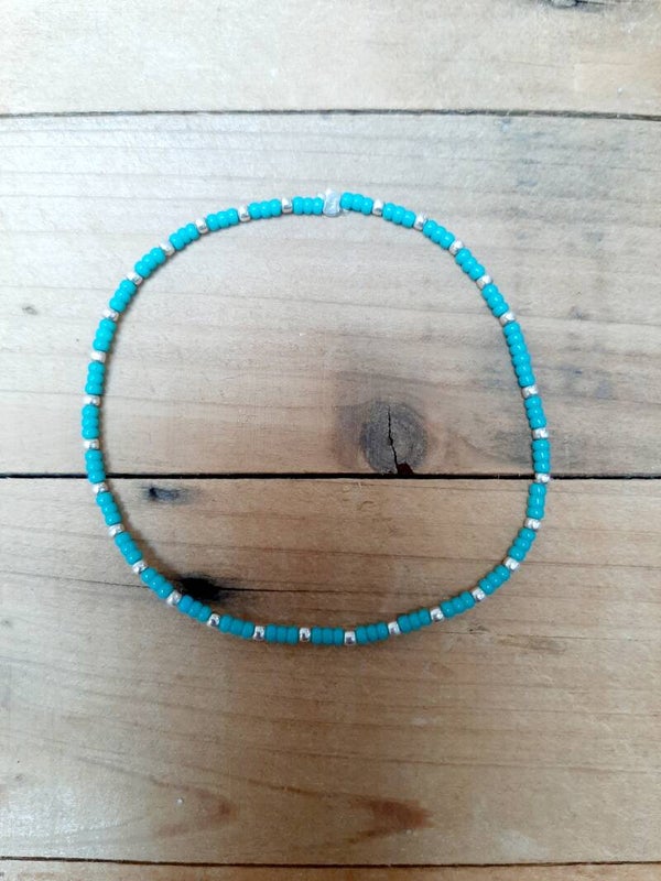 Armband Zilver/turquoise