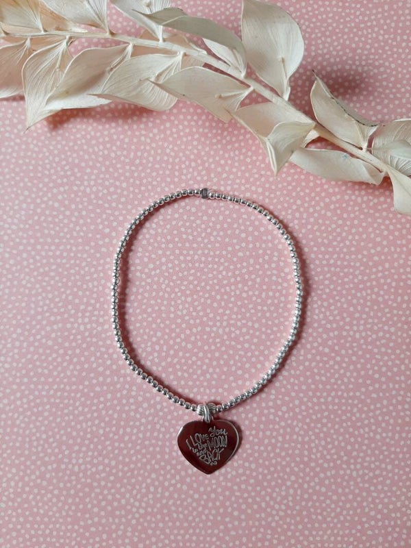 Armband Zilver I Love you to te moon