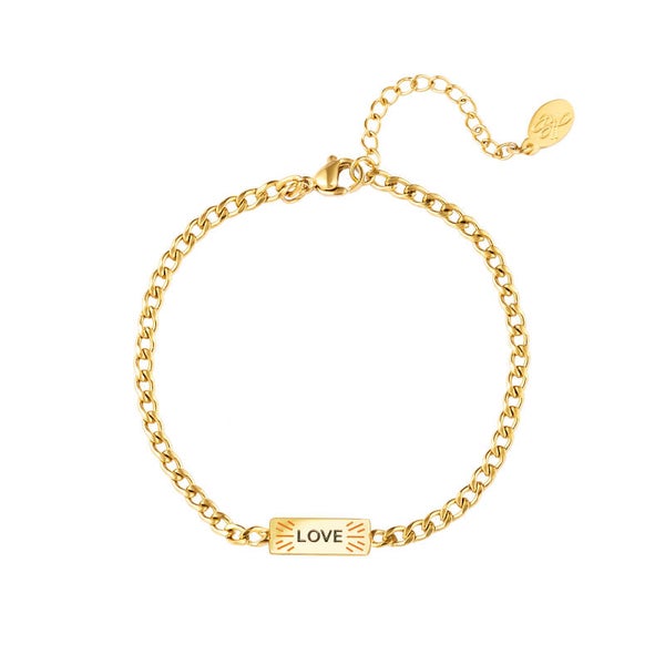 Armband love goud