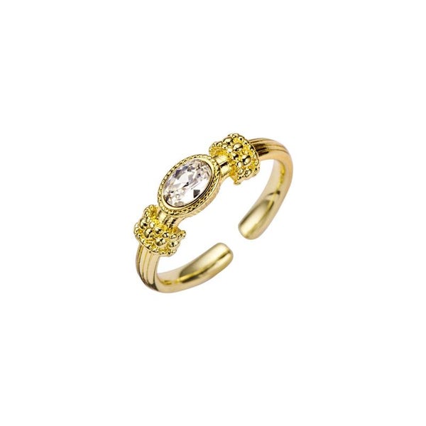 Biba ring goud/crystal 7205