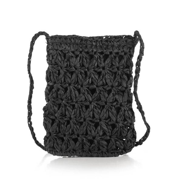 Telefoon tasje Zwart geweven