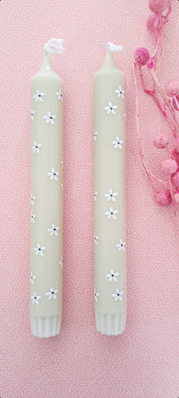 Diner kaarsen flowers zand