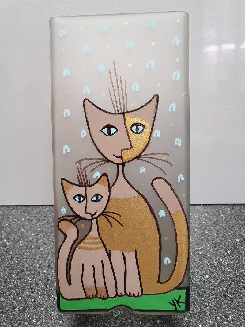 Rosina Wachtmeister acrylic painting cats acrylverf schilderij katten