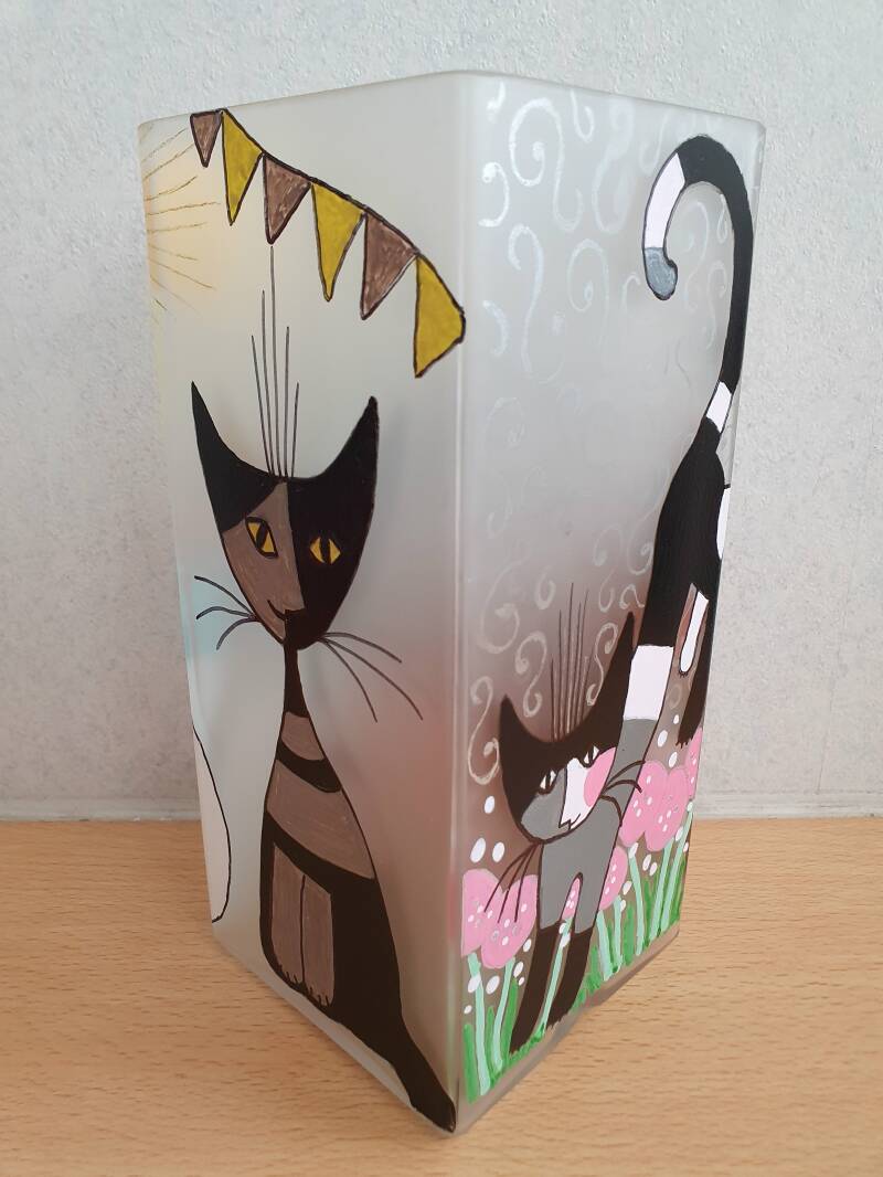 Rosina Wachtmeister acrylic painting cats acrylverf schilderij katten