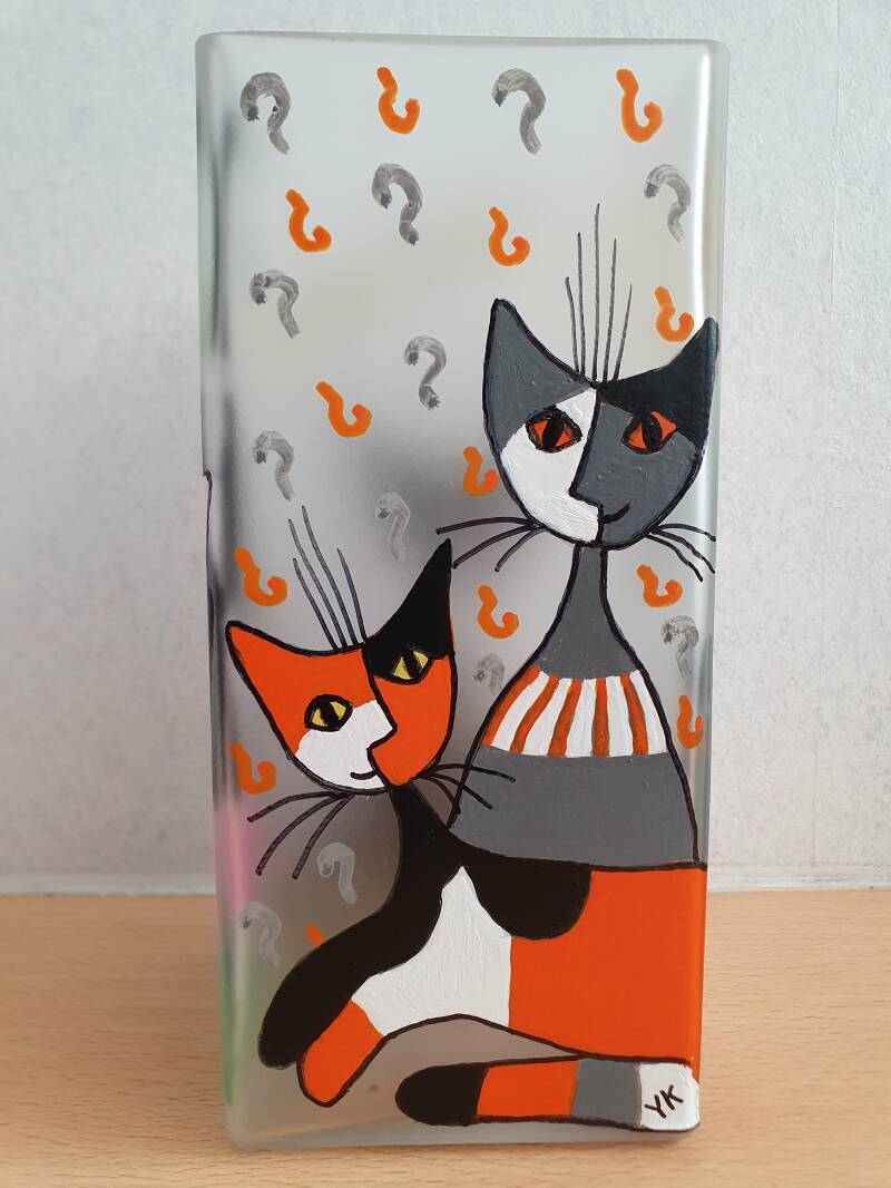 Rosina Wachtmeister acrylic painting cats acrylverf schilderij katten