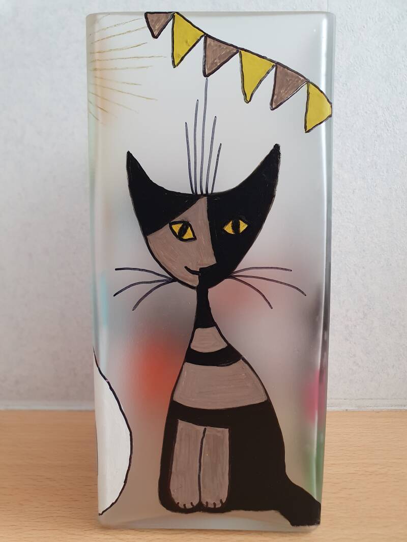 Rosina Wachtmeister acrylic painting cats acrylverf schilderij katten