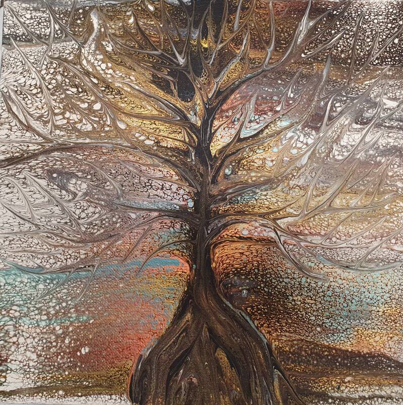 acrylgieting boom acrylic pouring tree swipe