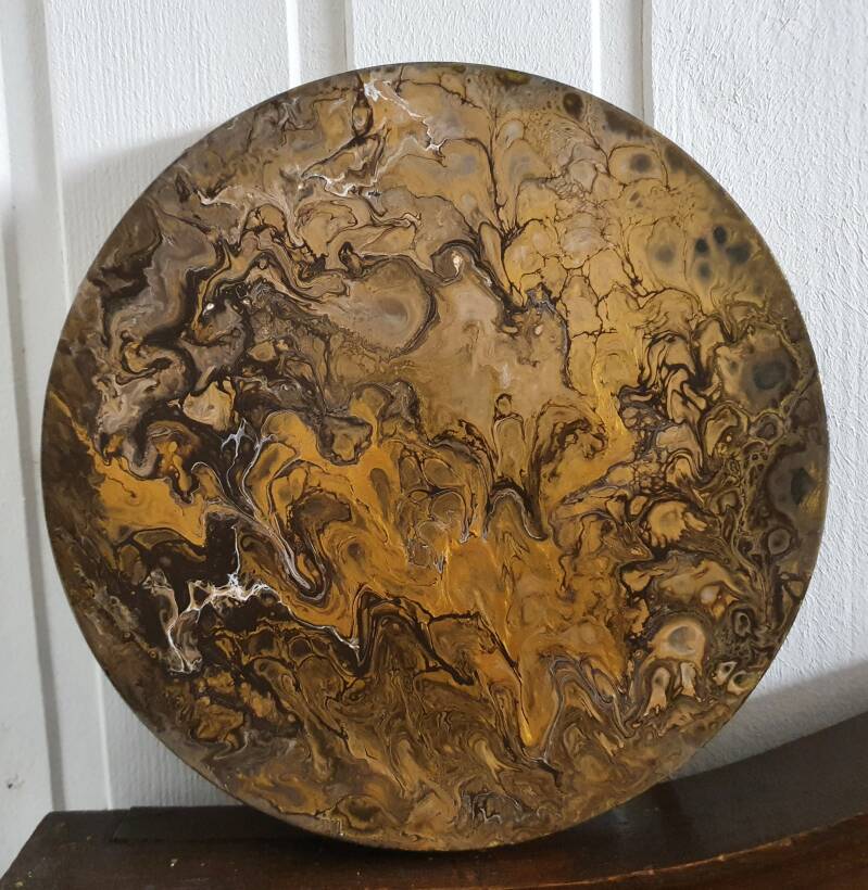 acrylgieting op hout acrylic pour on wood
