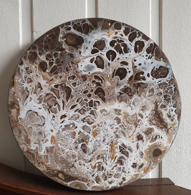 acrylgieting op hout acrylic pour on wood