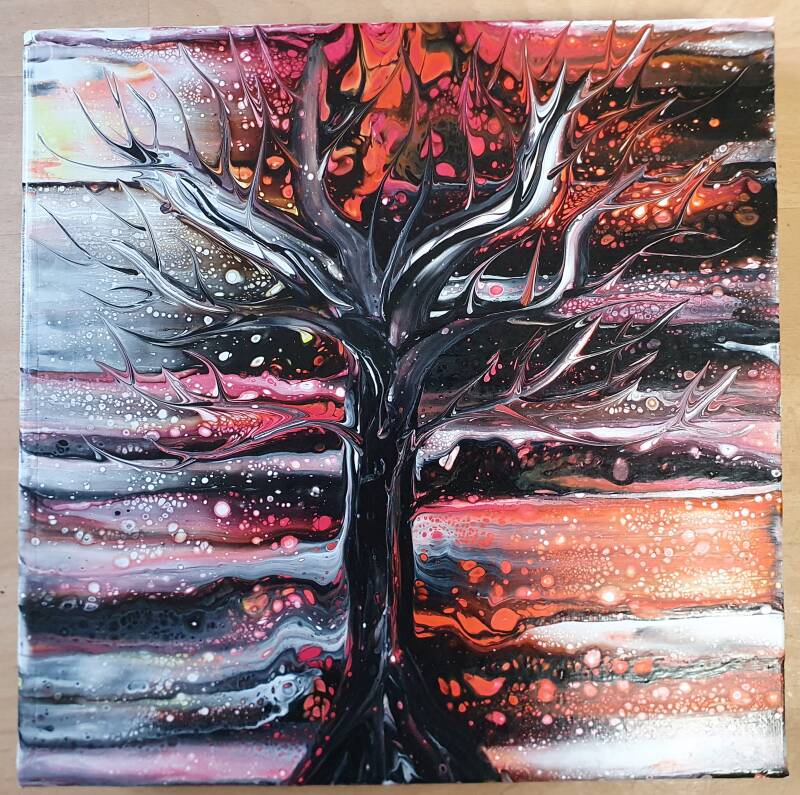 acrylgieting boom acrylic pouring tree swipe