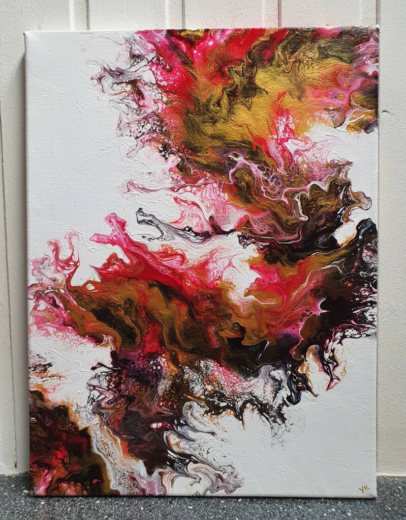 acrylgieting met föhn geblazen