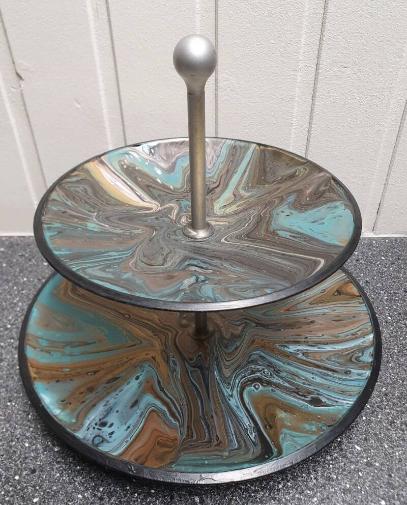 acrylgieting op glas acrylic pouring on glass