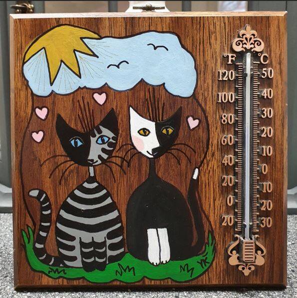 Rosina Wachtmeister acrylic painting cats acrylverf schilderij katten