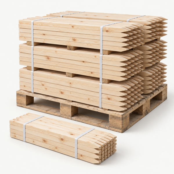 Houten piketten 27 × 15 mm | volle pallet
