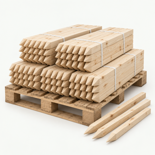 Houten piketten 32 × 32 mm | volle pallet