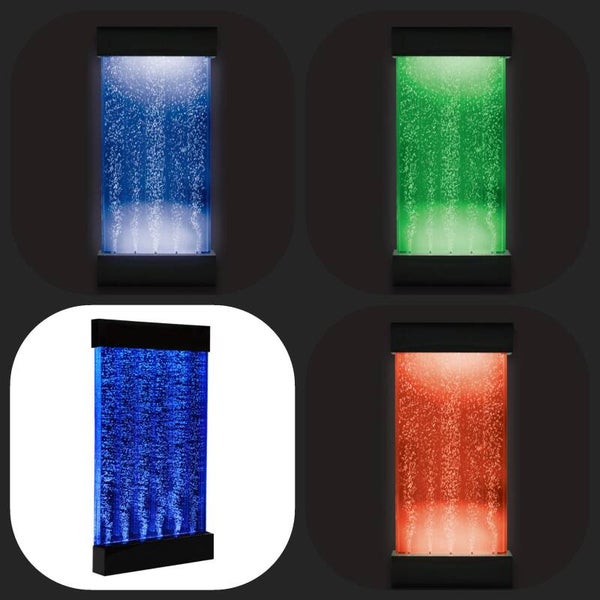 Wall mounted colour changing bubble wall