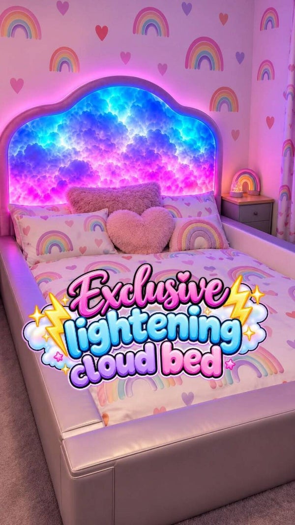 Exclusive lightening cloud bed