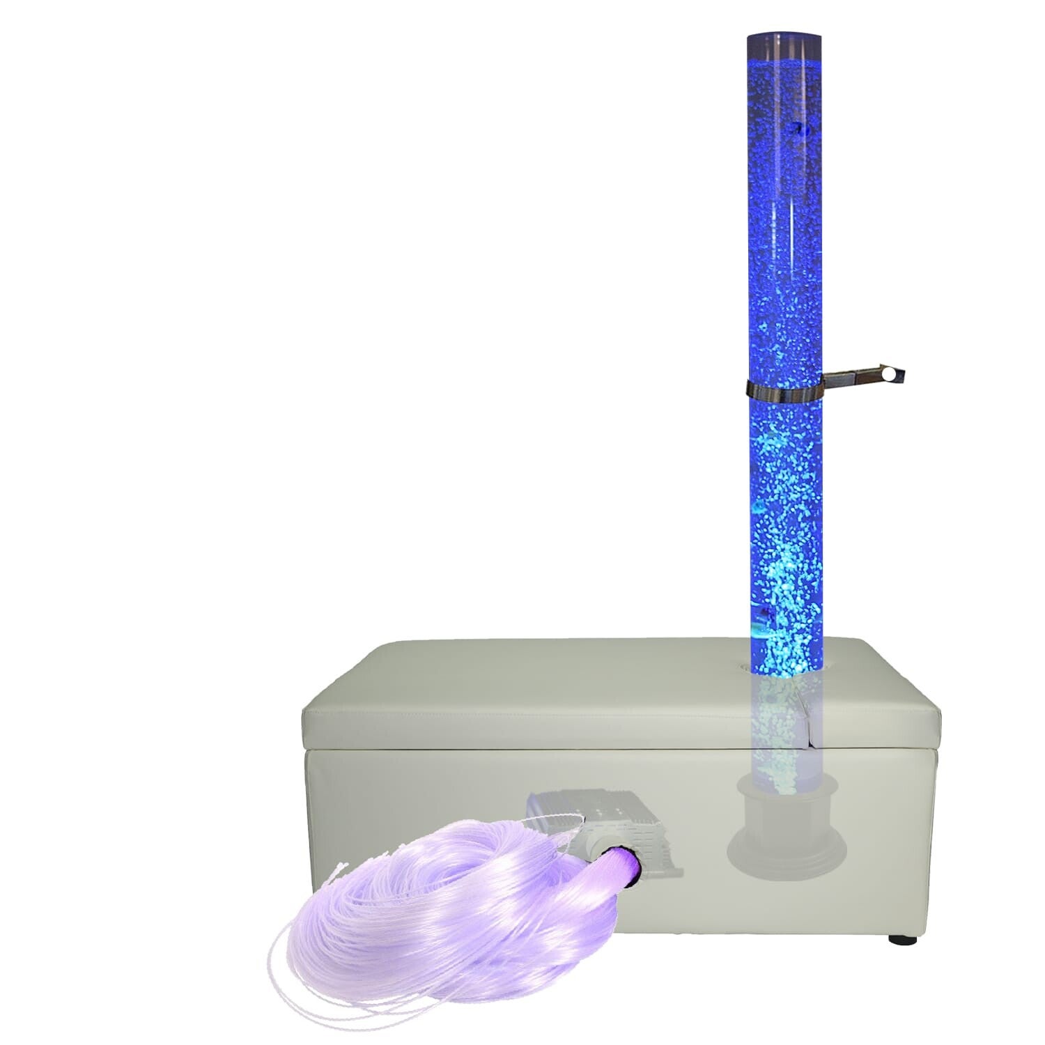 XL Bubble tube with bracket, fibre optics and seating