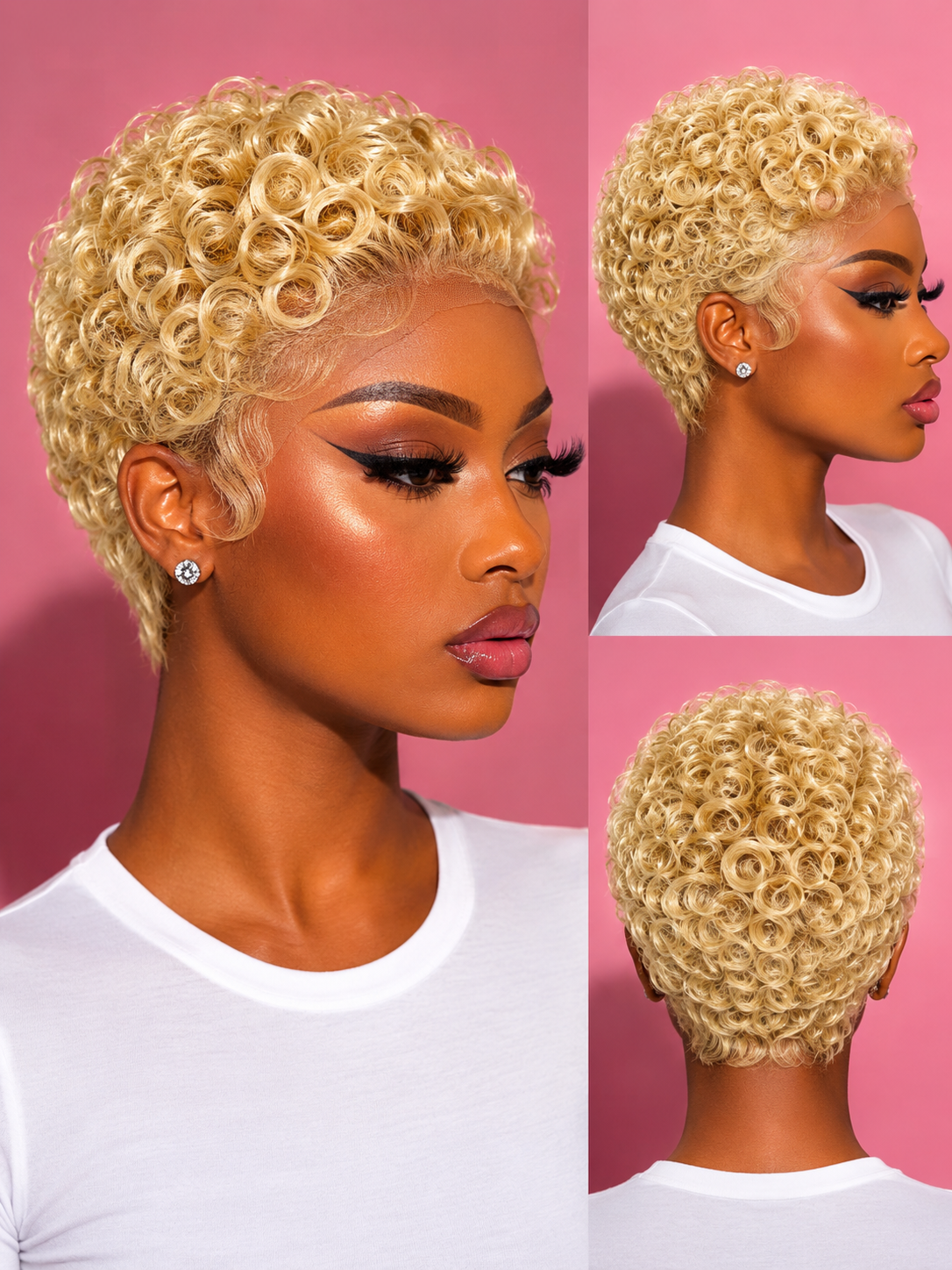 Pixie blonde lace frontale 13x6
