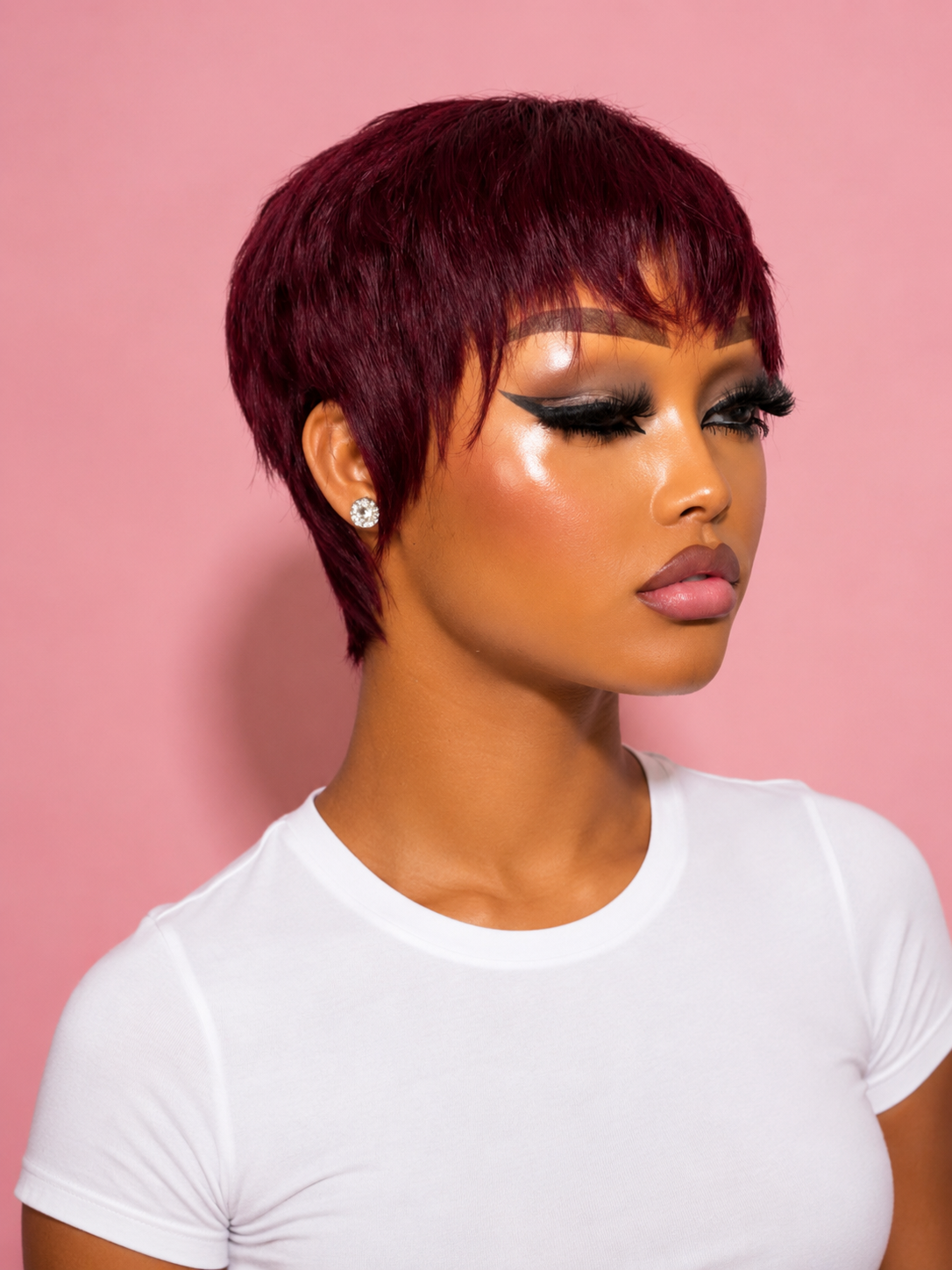 Pixie lisse rouge