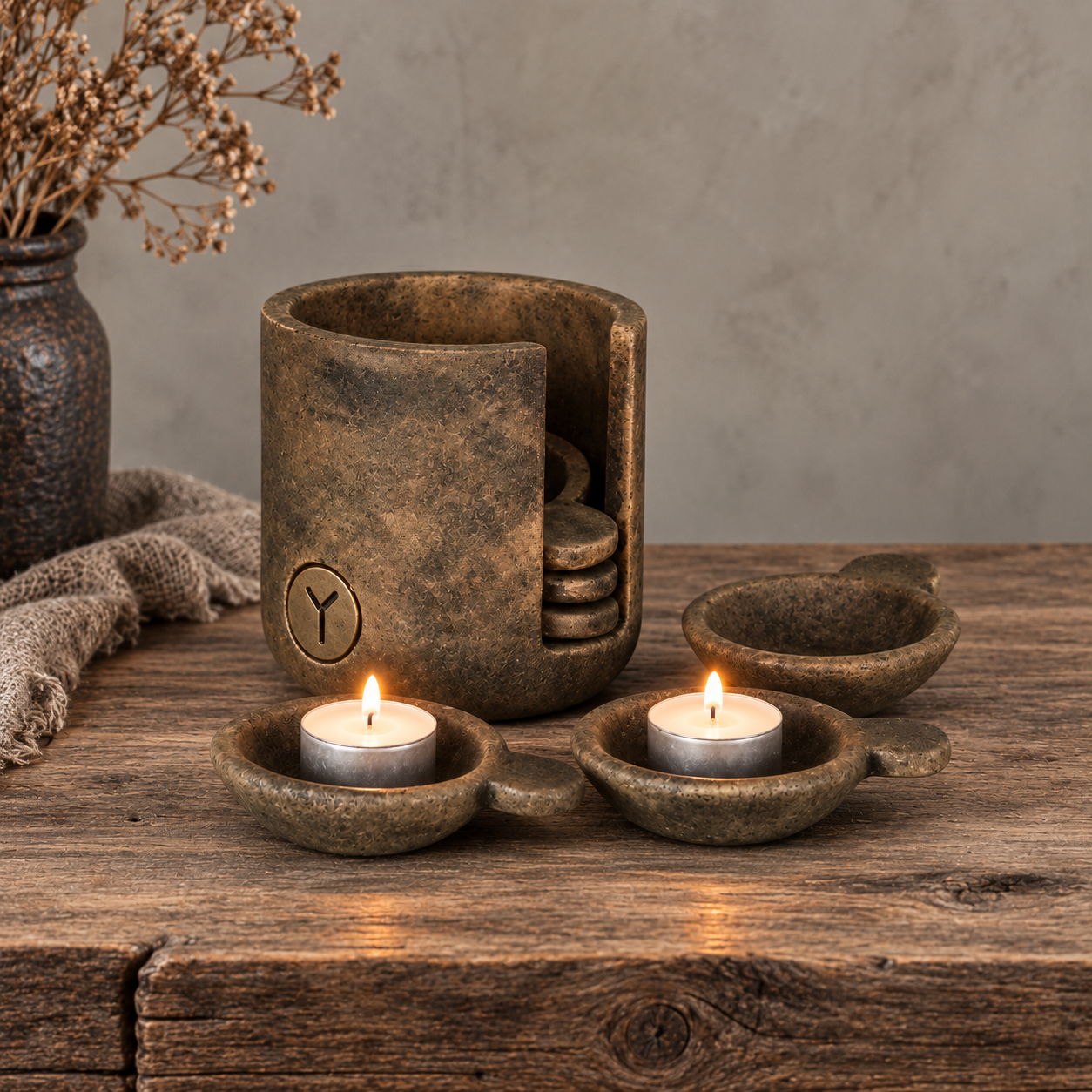 Set of 6 Cups in Holder