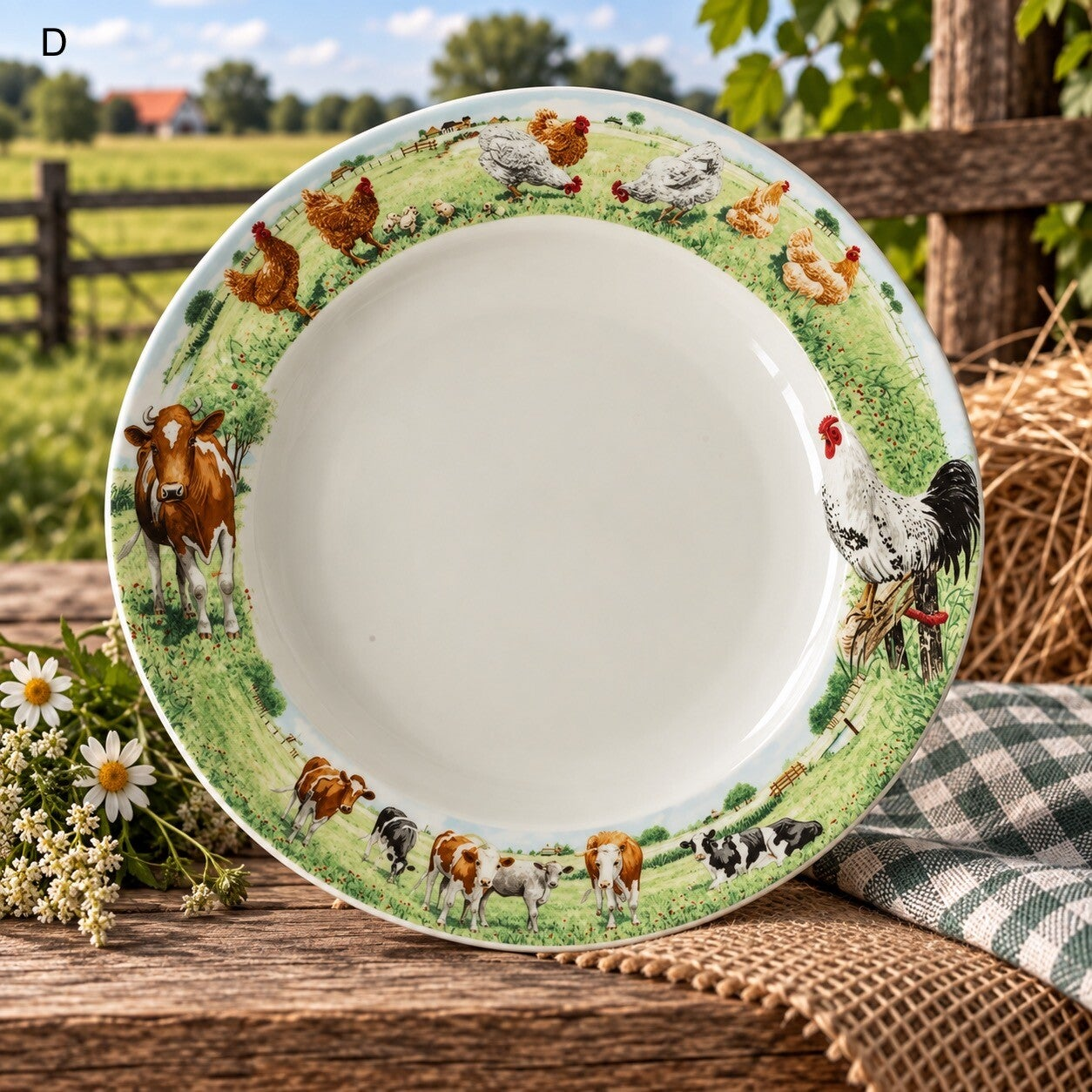 Bord Koe-Kip Diep 23 cm