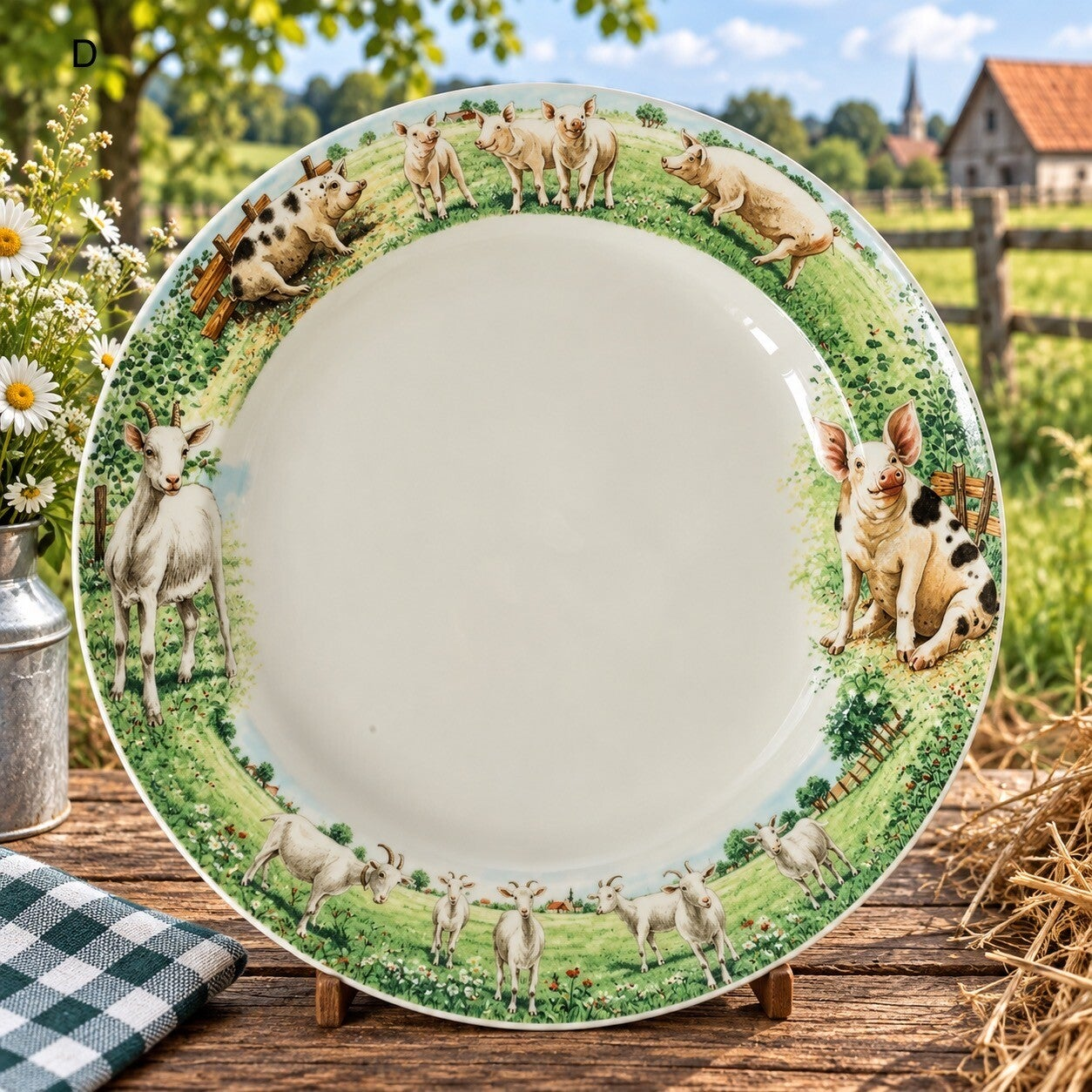 Bord Geit-Varken Diep 23 cm