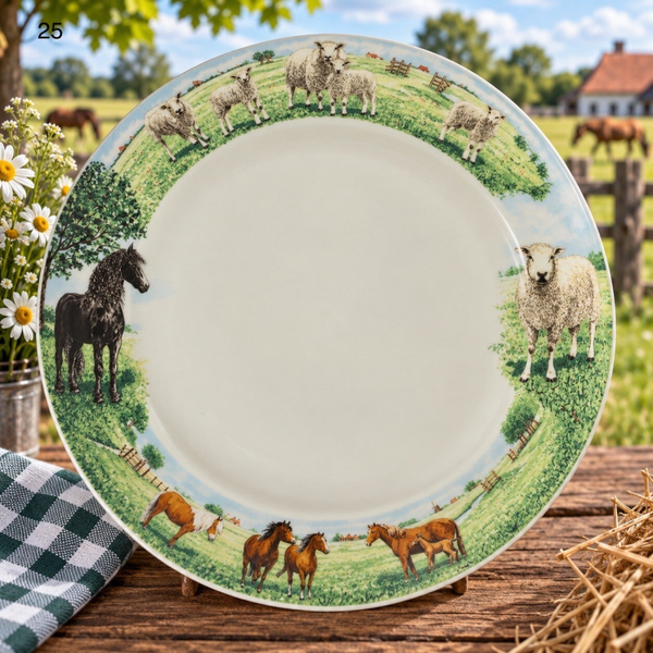 Bord Paard-Schaap 25 cm