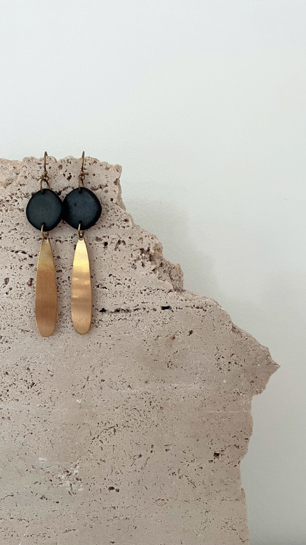 OORBELLEN MESSING & CLAY 'BO'