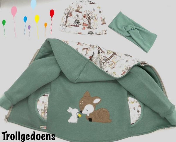 Sweatjacke Motiv Waldfreunde