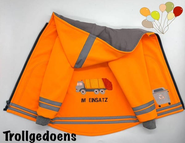 Softshelljacke Motiv Müllwagen