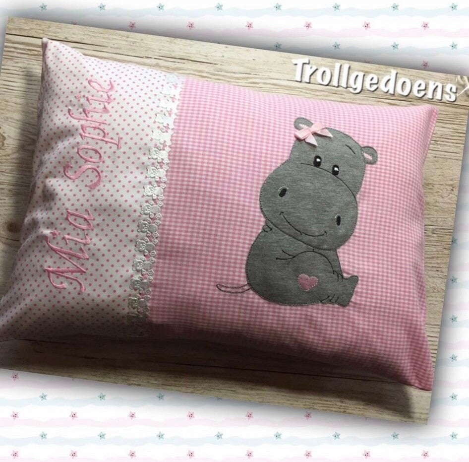 Geburtskissen Motiv Hippo