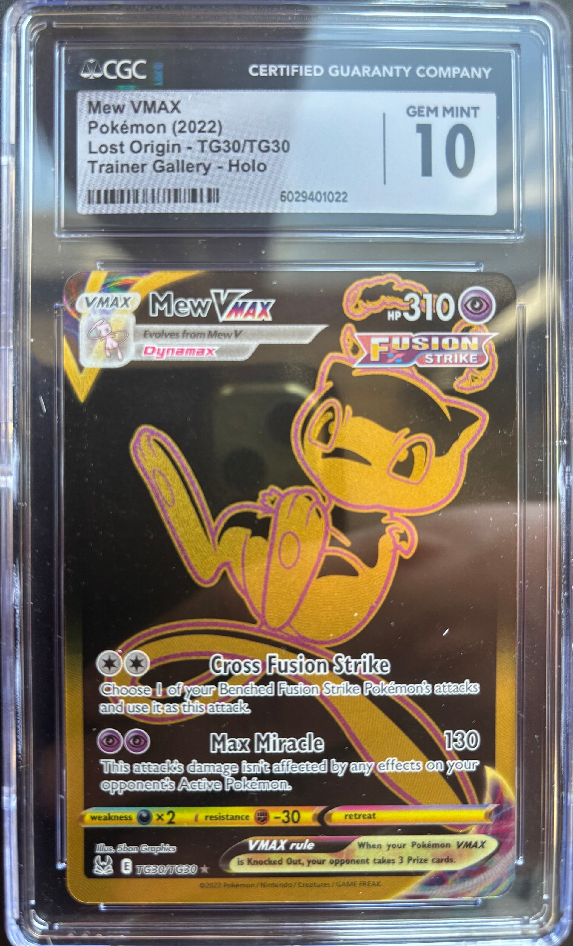 Lost Origin- Mew VMAX TG30- GEM MINT 10