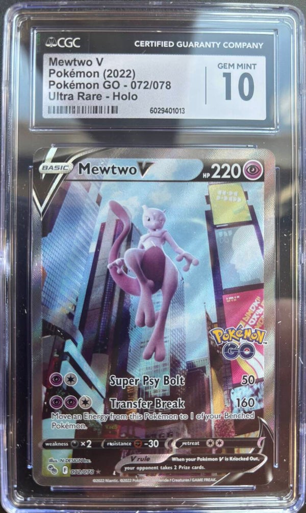 Pokémon GO- Mewtwo V 072- GEM MINT 10
