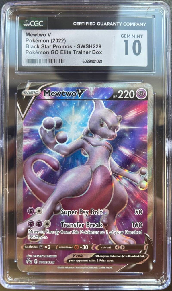 Black Star Promos- Mewtwo V SWSH229- GEM MINT 10