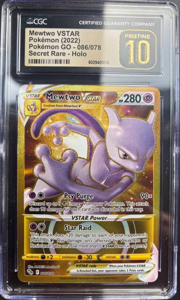 Pokémon GO- Mewtwo VSTAR 086- PRISTINE 10