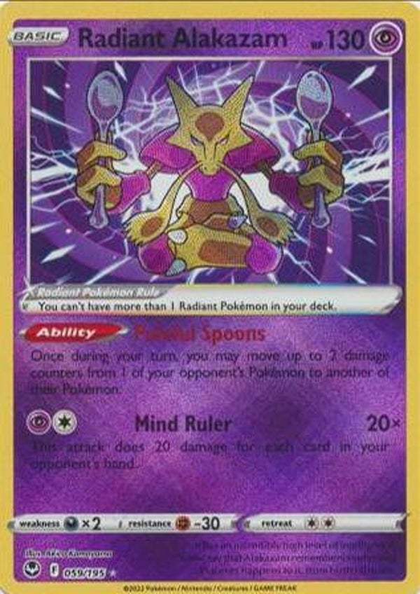 Silver Tempest- Radiant Alakazam #59