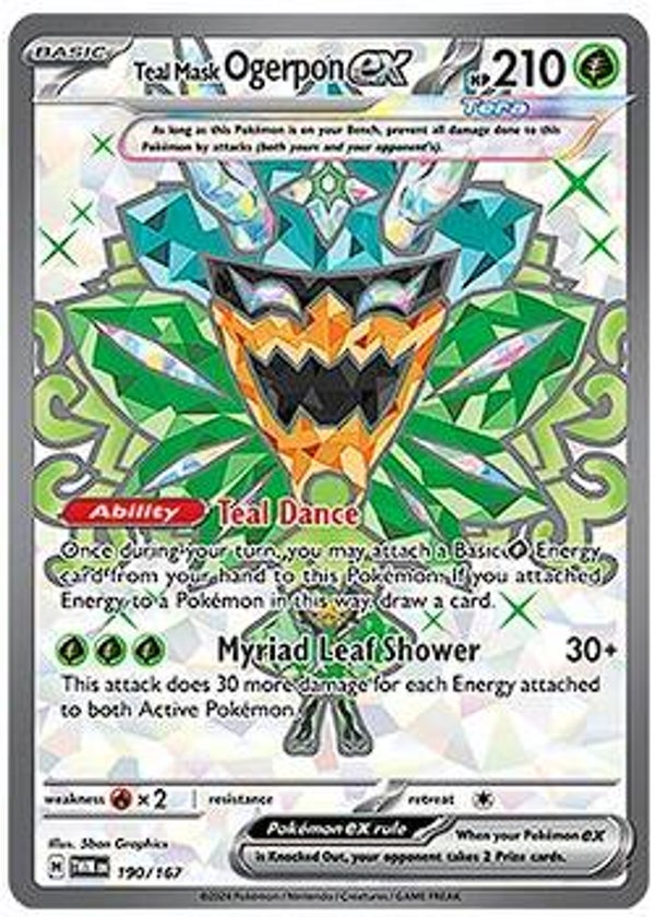 Twilight Masquerade- Teal Mask Ogerpon EX #190