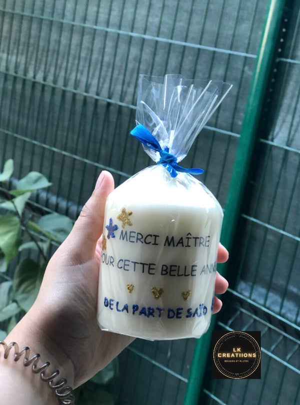 Bougie cadeau maître/maîtresse