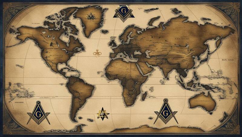 mapa mundo masonico