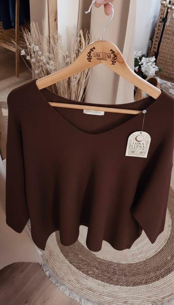 Jersey Marrón chocolate Boheme🍂